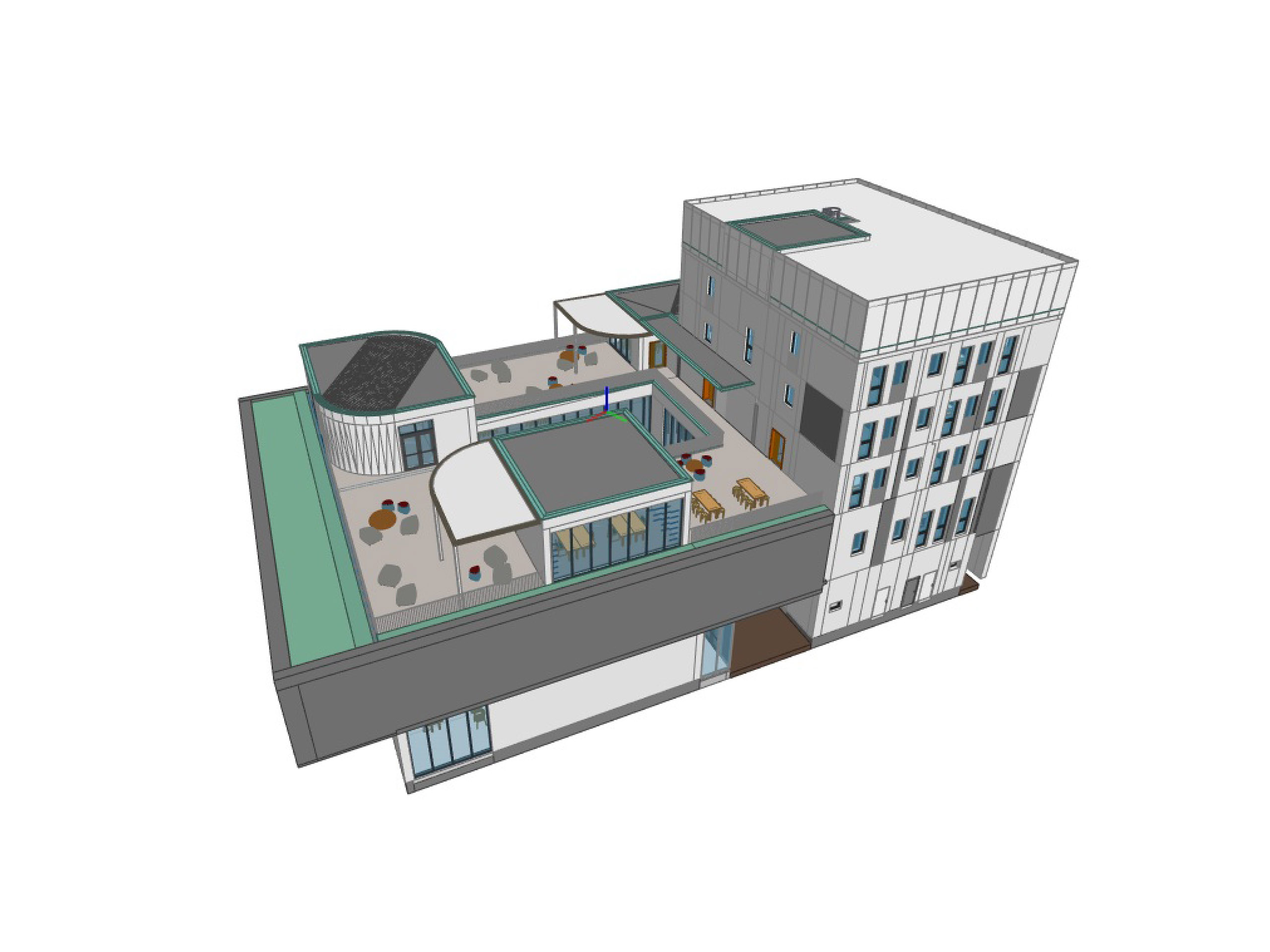 Rendering progettuale dell'esterno